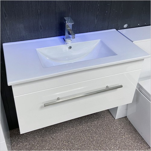 Reflections - SQ Range 800mm Wall Hung Vanity Unit & Basin