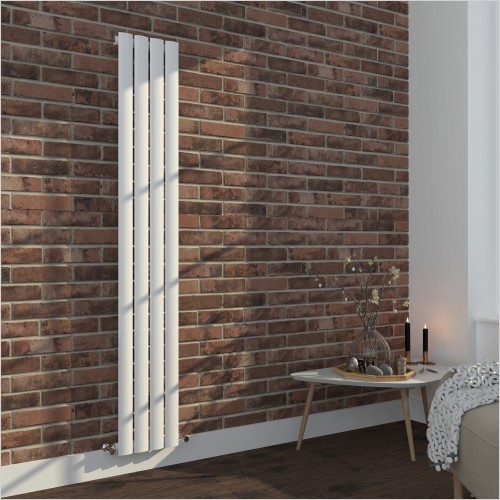 Gems - Vertical White Heated Towel Rail Radiator