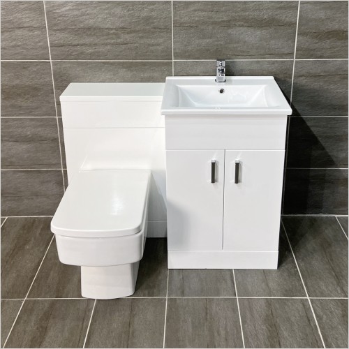 Reflections - Troya 1150mm Square Vanity Set With Bliss Toilet Pan