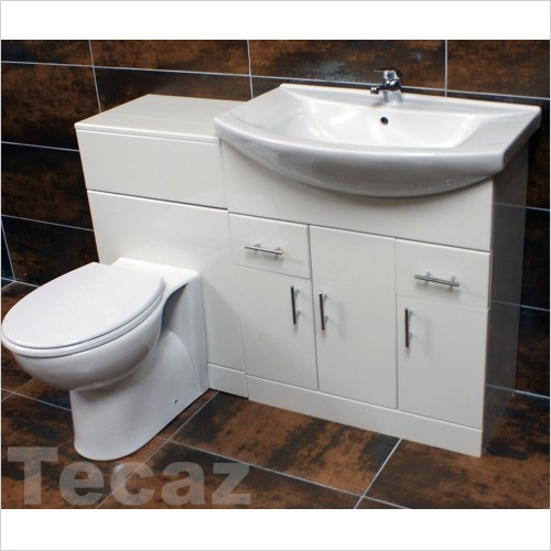 St. Moritz - 1350mm White Vanity Set Including WC Pan & Basin