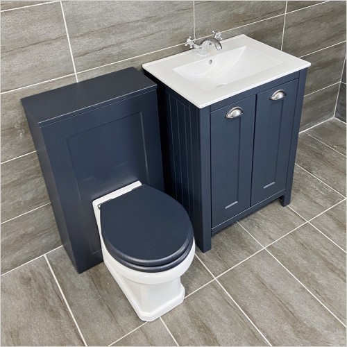 Old England - Durham Indigo Blue Vanity Unit & WC Unit Furniture Set