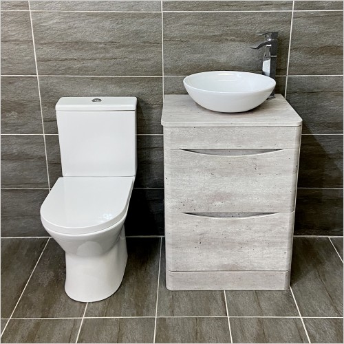 Gems - Moonstone Light Concrete Vanity Set Inc Wok Basin CC & Tap