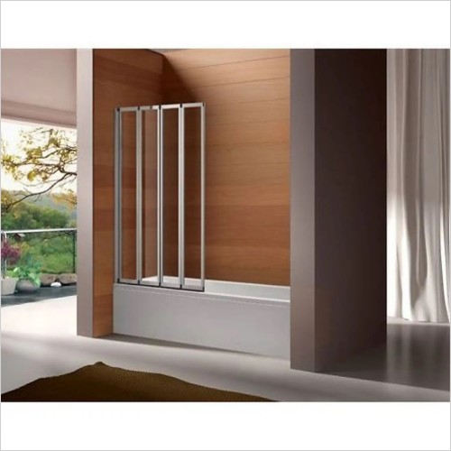 Tecaz - Concertina 4 Folding Bath SCreen Ex-Bathstore