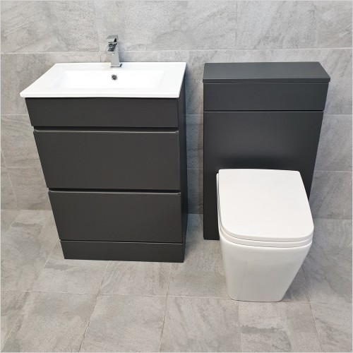 Gems - Moonstone Lucca 600mm Floorstanding Vanity & WC Unit Set