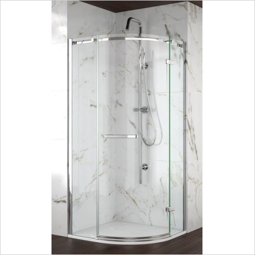 Merlyn - 8 Series Frameless 1 Door Quadrant 900mm Incl MStone Tray