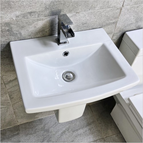 Reflections - Amy 460mm Cloakroom Basin with Semi Pedestal