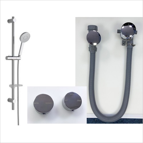 Tecaz - Thermostatic Bath & Shower Valve with Overflow Bath Filler