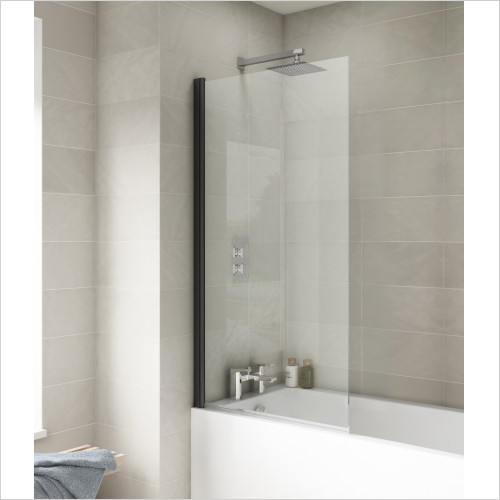 Nuie - Nuie Matt Black profile Bath Screen