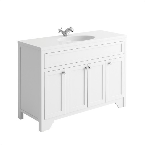 Harrogate - Duchy 1200mm White Vanity Unit Arctic White