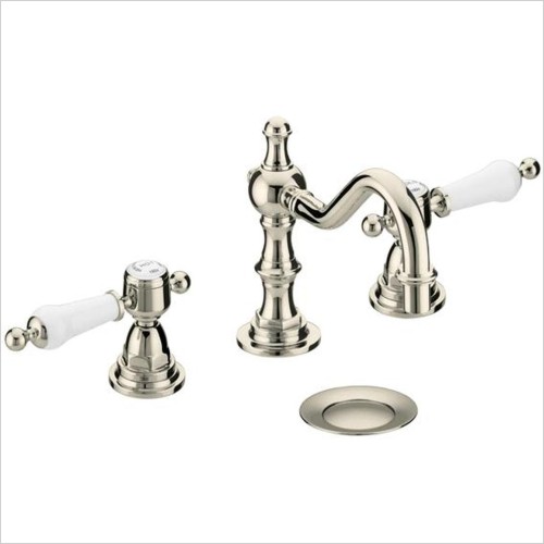 Heritage Bathrooms - Glastonbury 3TH Swivel Spout Mixer