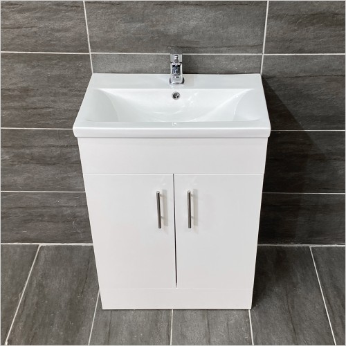 Reflections - Nina 600mm White Vanity Unit & Basin
