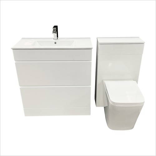 Gems - Moonstone Lucca 800mm Floorstanding Vanity & WC Unit Set