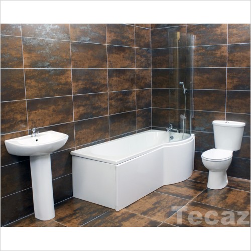 T2 Value Range - Claire Ginny P Shaped Showerbath Suite Right Hand