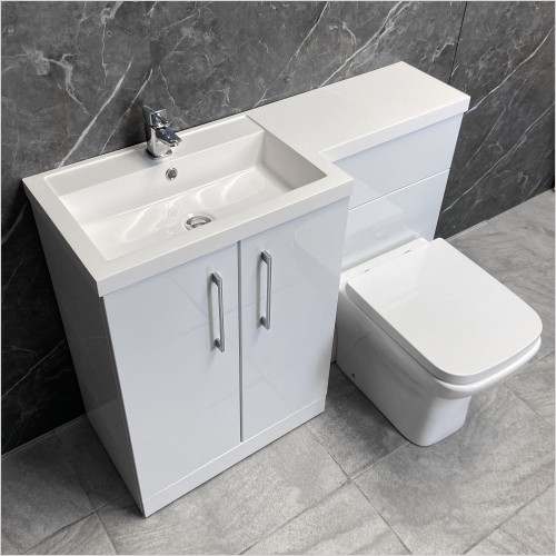 Tecaz - Nuance Arno 1100mm L Shaped Vanity Set Left Hand
