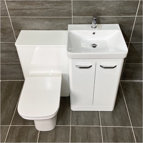 St. Moritz - Perla 500mm Vanity Unit with 500mm WC Unit Set