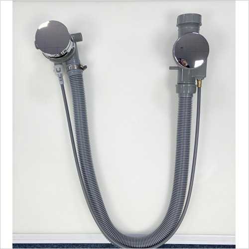 Tecaz - Cool Extrafil Pop Up Waste & Bath Filler, Double Ended Bath