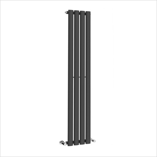 Gems - Vertical Anthracite Heated Towel Rail Radiator