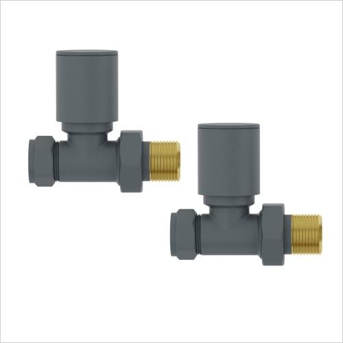 Gems - Anthracite Finish Straight Radiator Valves