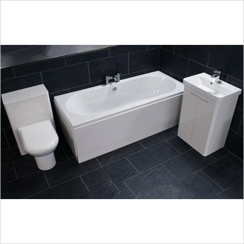 Gems - Inca Rio Handleless White Gloss Furniture Suite