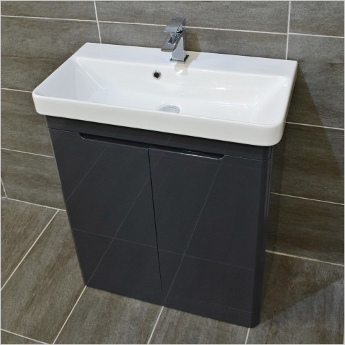St. Moritz - Rio 700mm Anthracite Gloss Vanity Unit