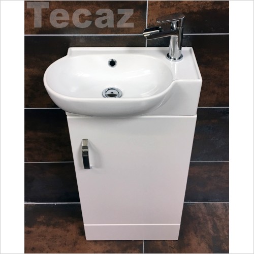 Reflections - Perla Cloakroom White Vanity Unit