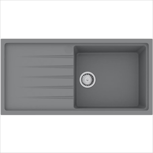 Bristan - Bristan Single Bowl Composite Kitchen Sink Midnight Grey