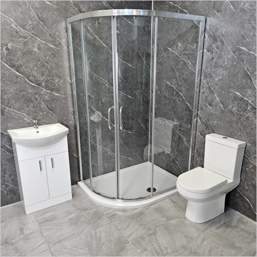 Tecaz - Atlas 1200mm Offset Quad 550 Vanity Charlie Left Hand