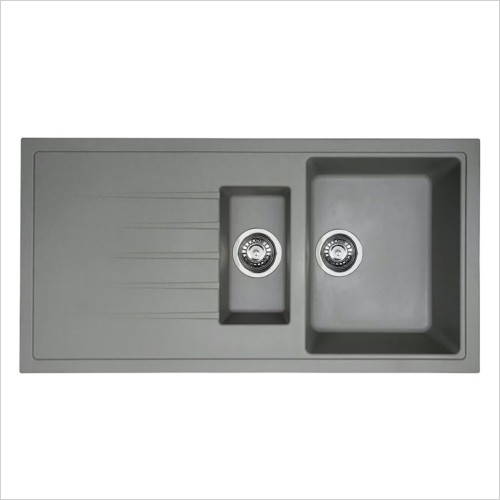 Bristan - Bristan 1.5 Bowl Composite Kitchen Sink Midnight Grey