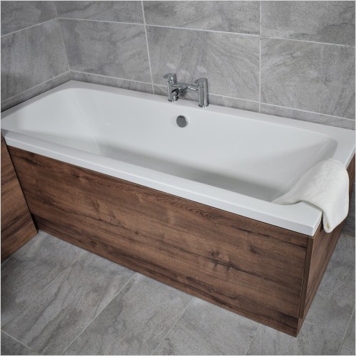 St. Moritz - Complete Walnut Finish Bathroom Suite Including Tall Boy