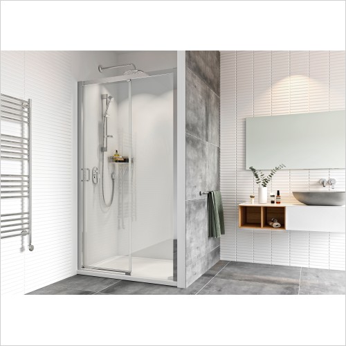 Roman Showering - Haven8 Level Access Sliding Dr 1200mm LH