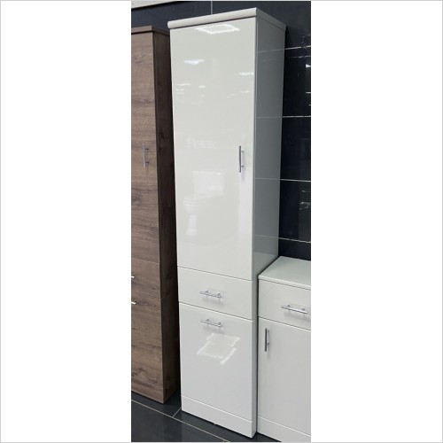 St. Moritz - White Gloss Tall Boy Bathroom Stiorage Unit