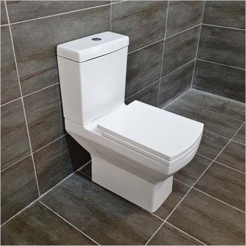 Reflections - Amy Square Close Coupled Toilet with Soft Close Seat