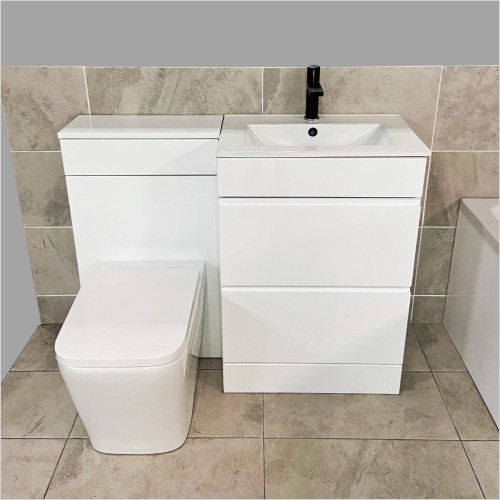 Gems - Moonstone Lucca White 1100mm Vanity Set