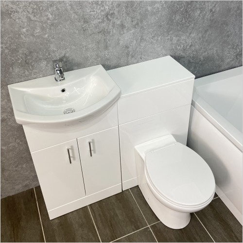 Reflections - Sienna 1050mm White Vanity Bathroom Suite