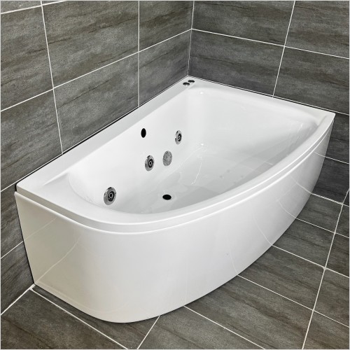 Reflections - Cleo Right Hand 1500mm Corner Bath with 6 Jet Whirlpool
