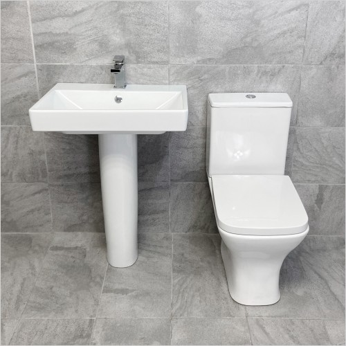 Tecaz - Clearance Set Splendor Basin Denver Ped & Sandy Toilet Set