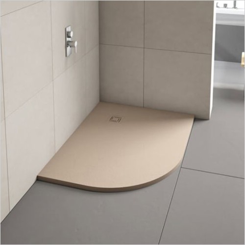 Merlyn - TrueStone Sandstone Offset Quad Shower Tray 1000x800mm LH