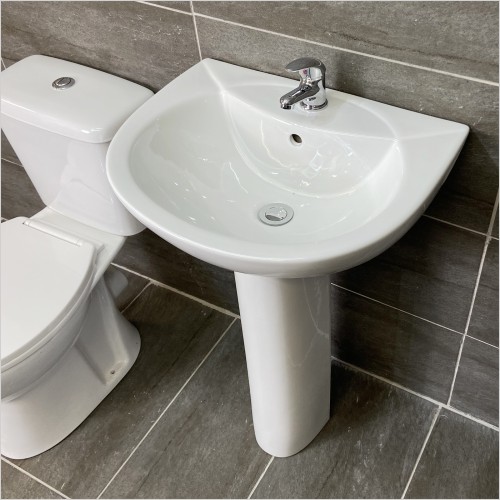 T2 Value Range - Ginny Modern Style Rimless Toilet and Basin Set