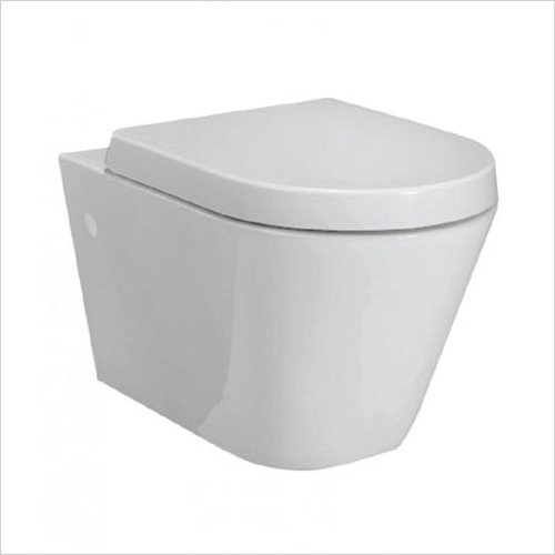 Rak - Resort Rimless Wall Hung WC Pan Inc Soft Close Seat