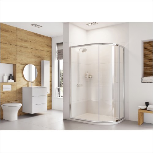 Roman Showering - Haven6 1 Door Offset Quadrant 800 x 1200mm