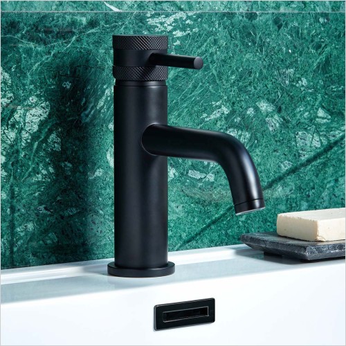 Tecaz - Core Matt Black Round Style Basin Mono Tap
