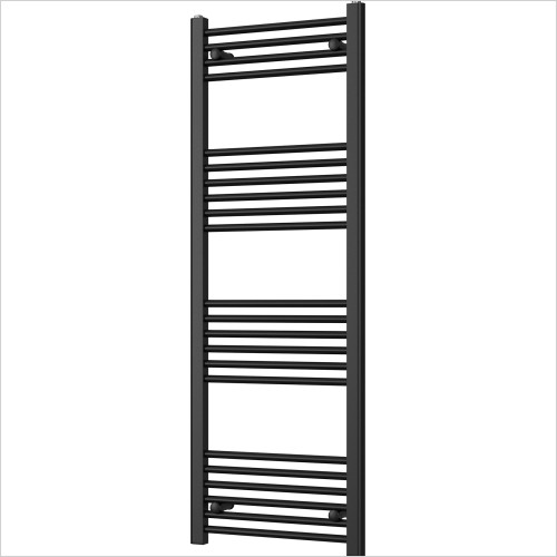 Gems - 1400 x 500mm Matt Black Heated Towel Rail