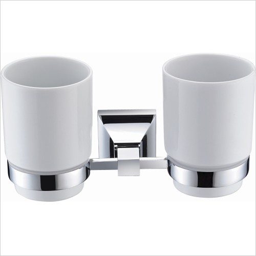 Heritage Bathrooms - Chancery Double Tumbler & Holder