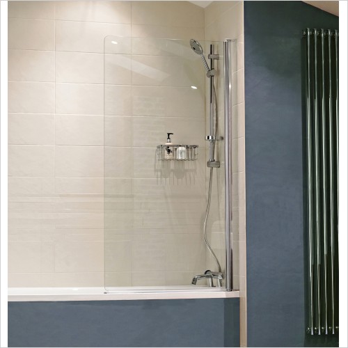 Roman Showering - Haven8 Frameless Bath Screen Chrome Frame