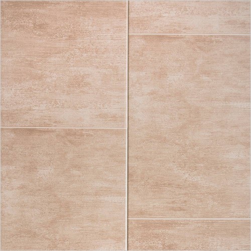 Tecaz - Satin Beige Large Tile 8mm Waterproof Wall Panelling