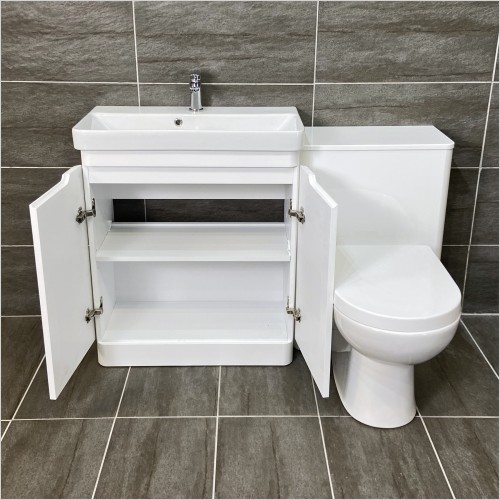 St. Moritz - Rio White 700mm Vanity Unit with WC Unit Set