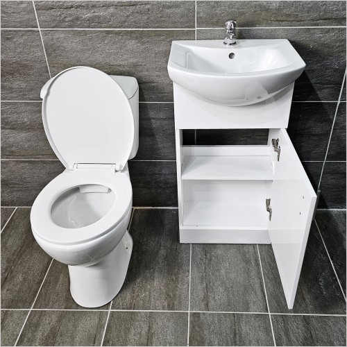 Reflections - 450mm Vanity Unit & Ginny Rimless Toilet Set