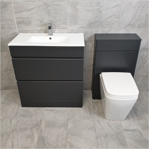 Gems - Moonstone Lucca 800mm Floorstanding Vanity & WC Unit Set