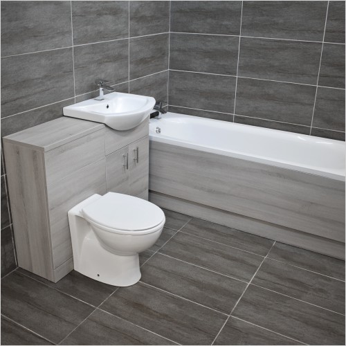 St. Moritz - Grey Ash 1050mm Bathroom Vanity Suite