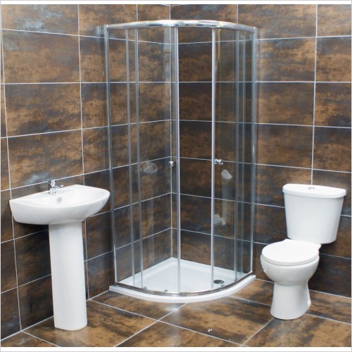 T2 Value Range - Ginny 900mm Quadrant Shower Cubicle Suite